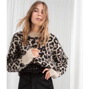 & Other Stories Oversized Leopard Print Sweater